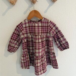 Zara Plaid Long Sleeve Dress